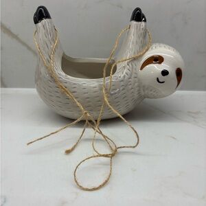 Discontinued Urban Outfitters Ceramic Hanging Sloth Planter Decor New with Tag